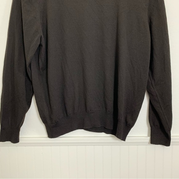 Gran Sasso Garys Virgin Wool Pullover Mock Neck Sweater Mens 2XL Dark Brown - Picture 9 of 11